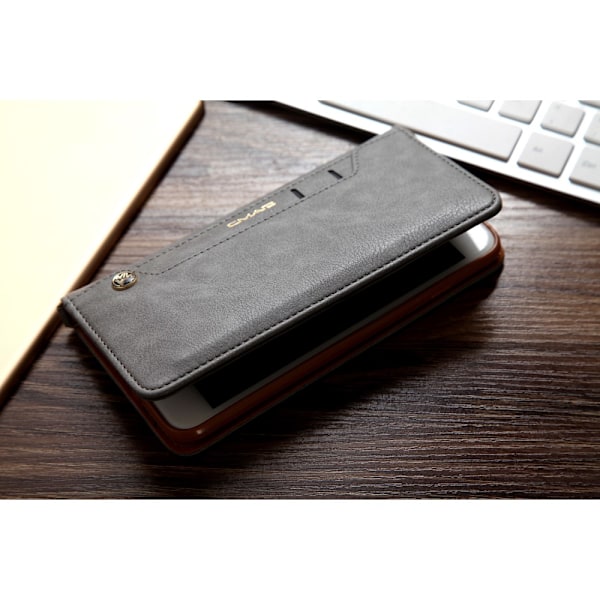 CMAI2 Litchi Lommebok - cover til iPhone 7 Plus - Grå Grey
