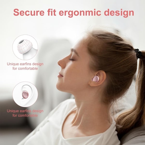 Q26 Bluetooth headset Digital Display In-Ear trådløse hovedtelefoner PowerBank funktion - Lyserød Pink
