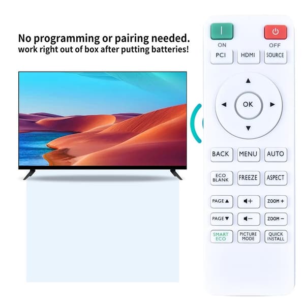 Fjärrkontroll Ersättning För RCX016 för BENQ Projektor Vit