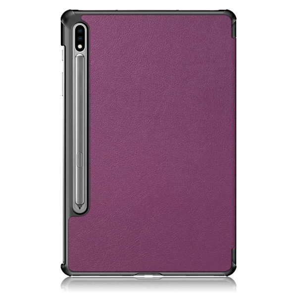 Trifoldet stativ Smart Taske til Samsung Galaxy Tab S7 FE Purple