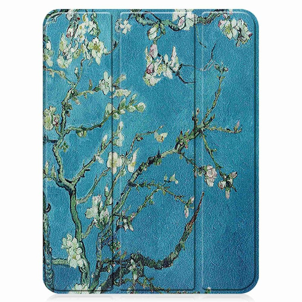 Apple iPad 10.9 2022 Slim fit tri-fold fodral Pennhållare - Blossom multifärg