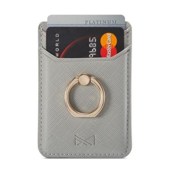 MUXMA Korthållare Ring Ställ RFID Blockerande Kreditkort - Grå grå