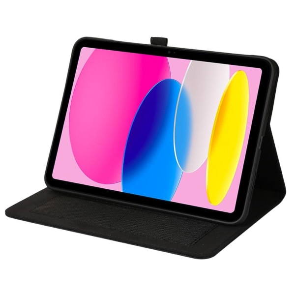 iPad 10.9 (2022) -tablettikotelon kansi kangasrakenne - musta Black