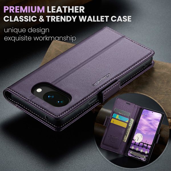 CASEME Til Google Pixel 10a RFID Blokerende Pungcover Purple