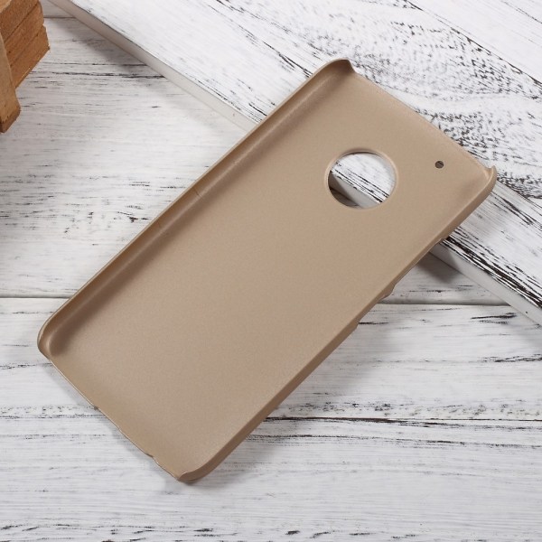 Lenovo Moto G5 Plus, Shell Plastic Shell Gummieret - Guld Gold