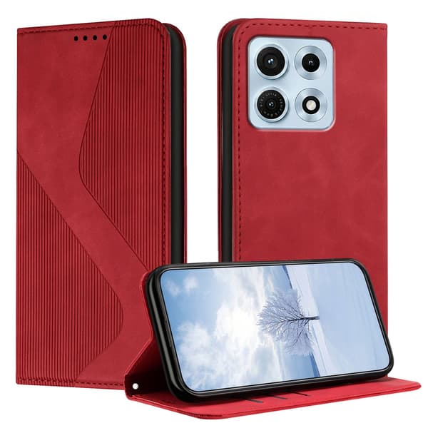 Telefonpungcover med støtteben til Motorola Edge 70 Max 5G Red