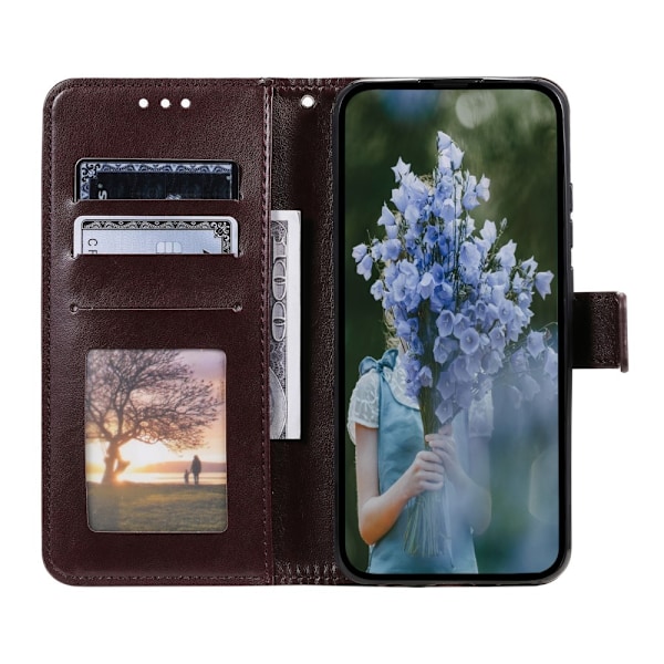 Til Samsung Galaxy S25 Edge tegnebogscover Cover Shell Mandala Blomstermønster Brown