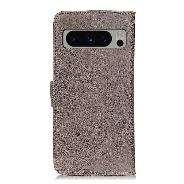 KHAZNEH Lommebok Stativ Etui For Google Pixel 8 Pro Grey