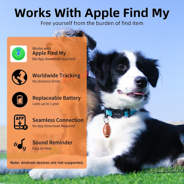 Anti-Lost Mini Global Locator Smart GPS Tracker Fungerar med Find My Brun