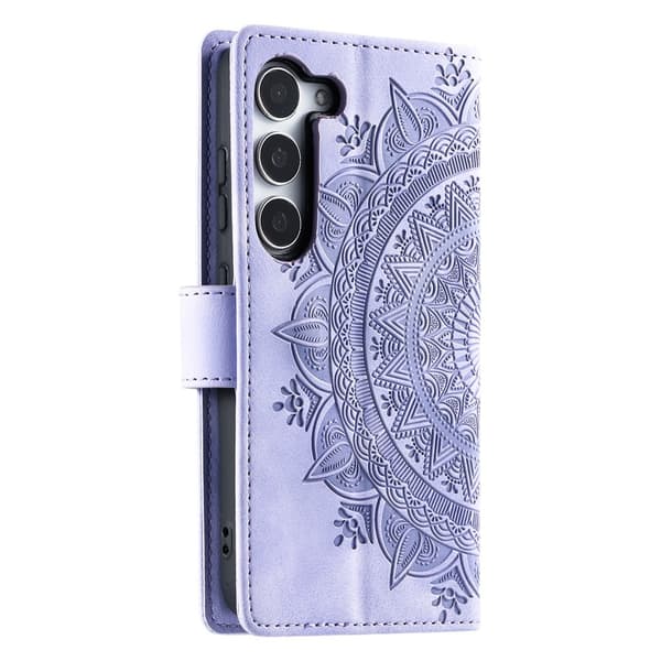 Til Samsung Galaxy S26 tegnebogscover Cover Shell Mandala Blomstermønster Purple