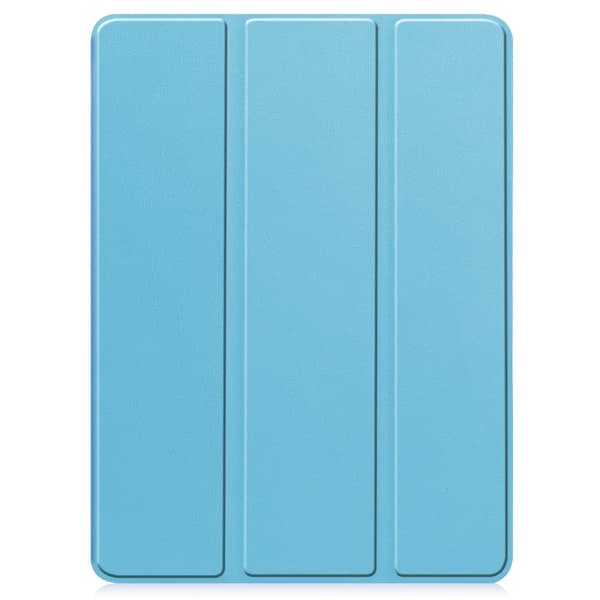 Til iPad Pro 11 (2024) Etui Tre - fold Stativ Tablet Cover med Pen Holder Light blue