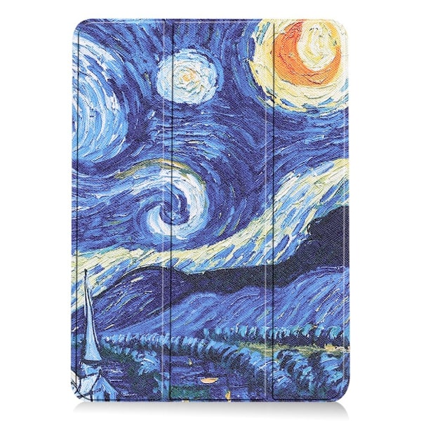 Etui for iPad Air 11 (2024) - Tri-fold Stativ Tablettdeksel - Maleri Multicolor