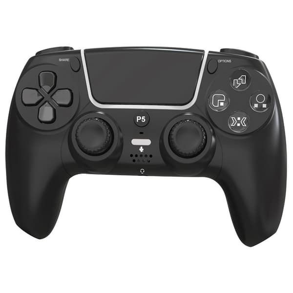 Trådløs spilcontroller kompatibel med PS5 6-akset gyroskop dobbelt vibration - Sort Black