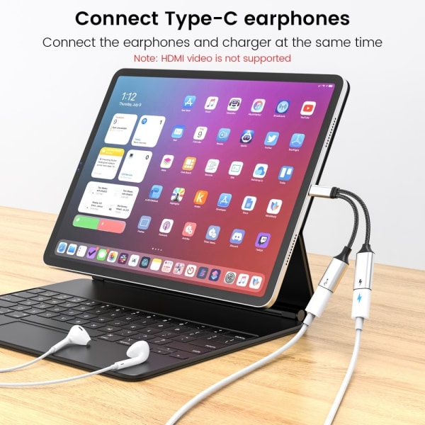 USB-C uros ja kaksois USB-C naaras jakajakaapeli pikalataus Black