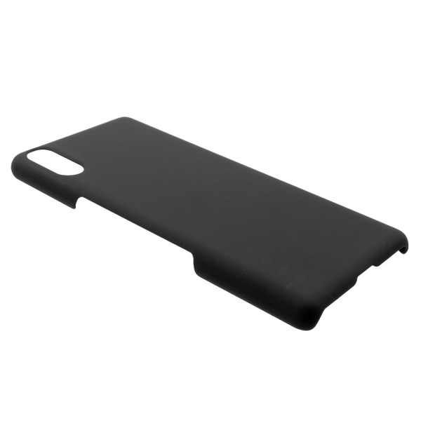 Gummieret hård plast beskyttelsescover til Sony Xperia L3 - Bl Black