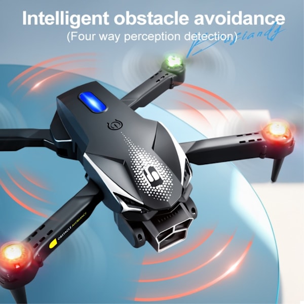 LU600 RC Drone Drönare med HD - kamera dubbla batterier Four - Sided Obstacle Avoidance Svart