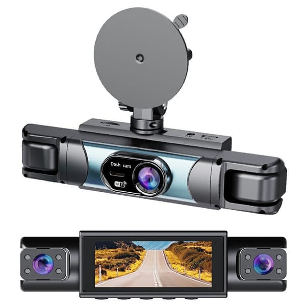 4-kanals 1080P WiFi Dash Cam G-sensor Loopinspelning Nattseende Backkamera Svart