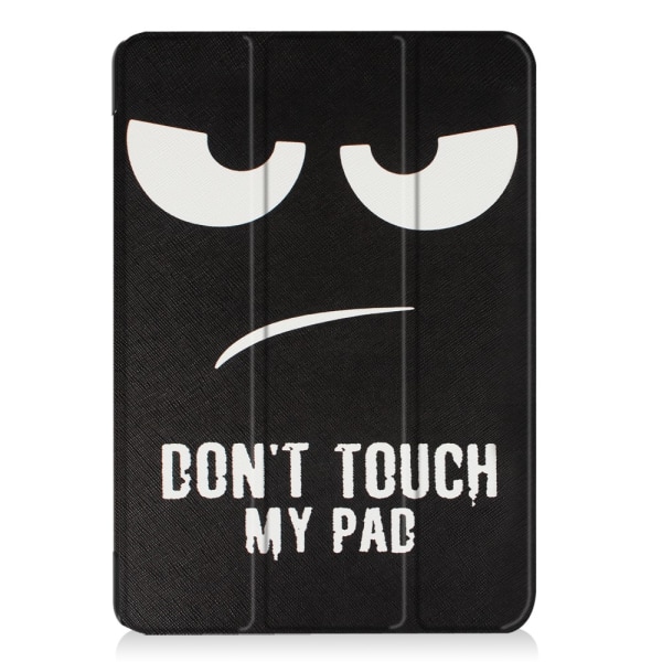 iPad 9.7" (2017) Slim fit tri-fold fodral - Do Not Touch My Pad Black