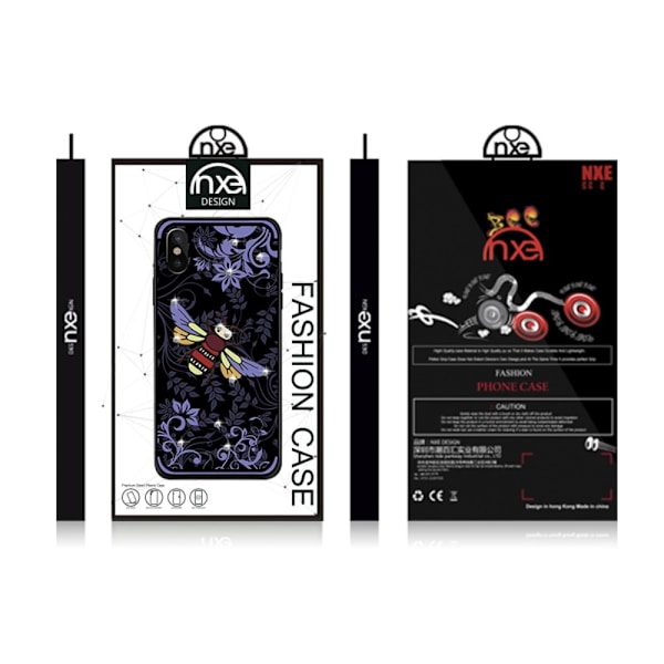 NXE iPhone X TPU-Skal - Purple Bee