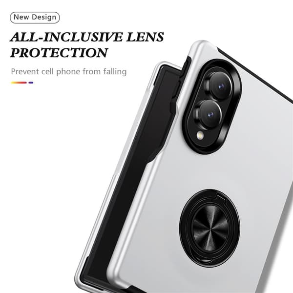 Hybridtelefonfodral med ringhållare till Samsung Galaxy Z Fold8 Silver
