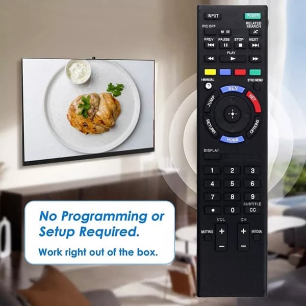 Fjärrkontroll Ersättning för RM-YD089 För Sony TV Svart