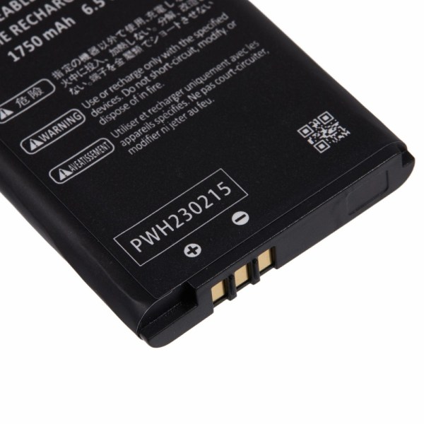 Akku yhteensopiva Nintendo 3DS LL / 3DS XL 3.7V 1750mAh kanssa Black