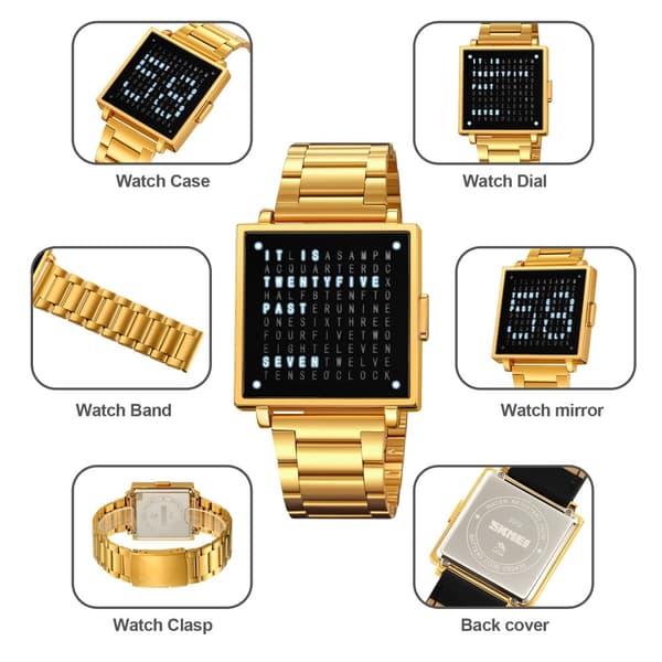 SKMEI Elektronisk Armbandsklocka Digital Klocka Datum Armbandsur - Silver - Stål Silver