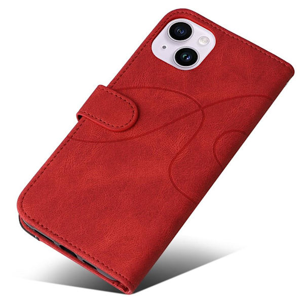 Til iPhone 15 Plus KT Series-1 Dobbeltfarvet etui Red