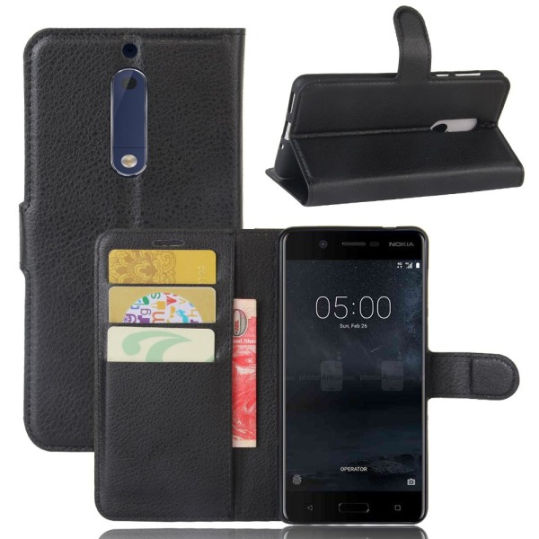 Nokia 5 Plånboksfodral Svart