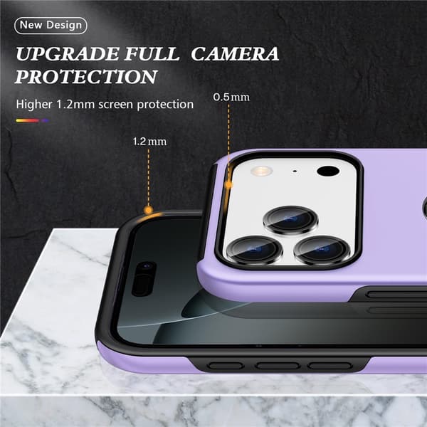 For iPhone 17 Pro Hybrid-deksel med Fingerring Purple
