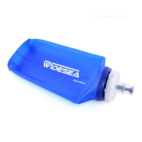 600ML utendørs sport vannflaske sammenleggbar turløping Blue