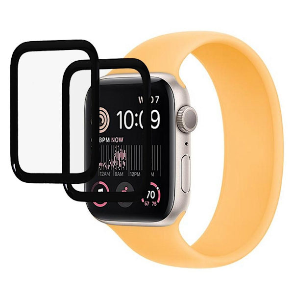 Apple Watch SE + SE 2022 40mm + Series 5 / 6 40mm Heltäckande Skärmskydd 2-pack Transparent