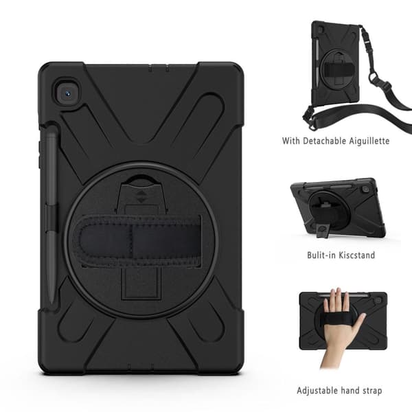 Samsung Galaxy Tab S6 Lite raskas kuorikotelo Olkahihna Black