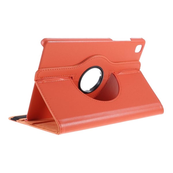 Litchi Taske Roterende Stativ Samsung Galaxy Tab A7 10.4 (2020) Orange