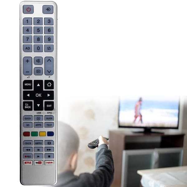 Fjernkontrollerstatning for RM-L1278 For Toshiba TV Silver
