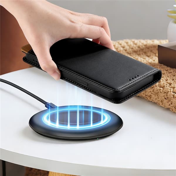 DIERFENG Til iPhone Air Pungcover RFID Beskyttelse Stander - Sort Black
