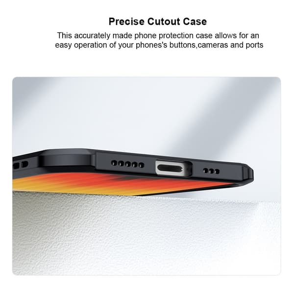 XUNDD-takakansi iPhone 17e / 16e akryyli+TPU-puhelinkotelolle Black