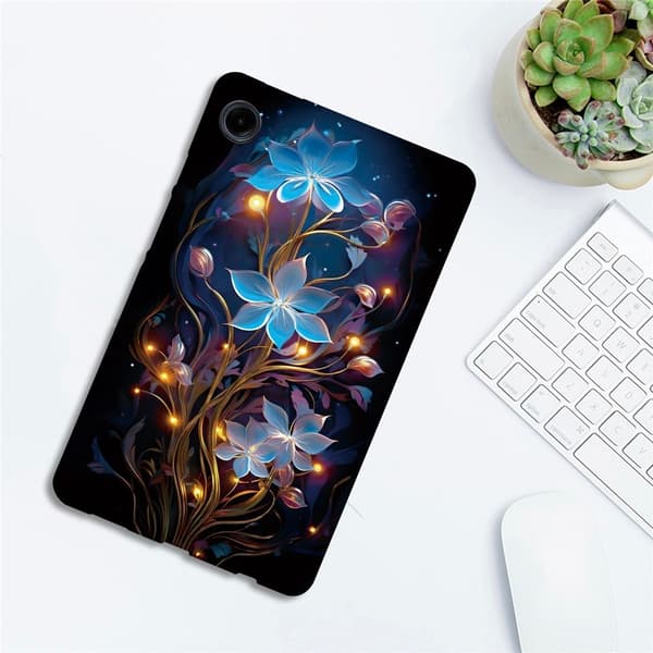 Til Samsung Galaxy Tab A11 / A9 Etui Mønstertryk Slankt TPU Beskyttende Tablet Etui Lantern Multicolor