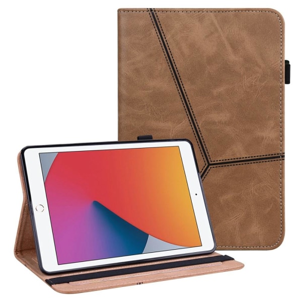 iPadille 10.2 (2021)/(2020)/(2019) Tavallinen PU-nahkainen table Brown