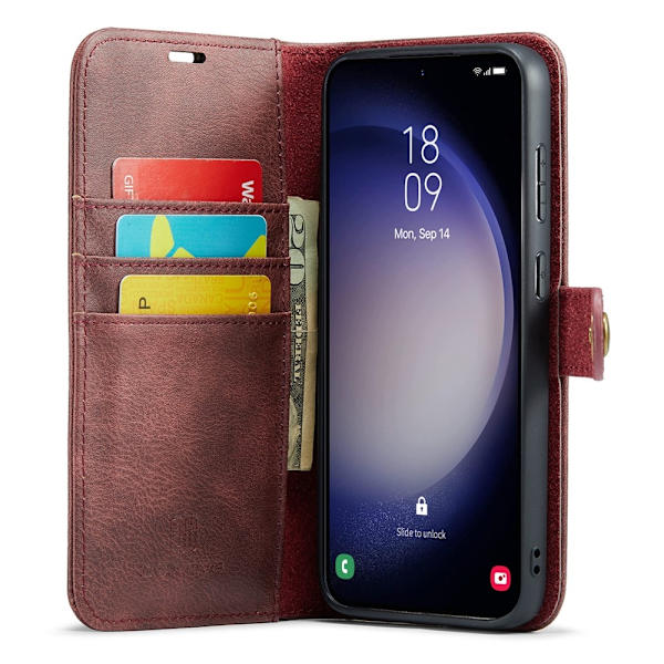 DG.MING 2 i 1 Plånboksfodral till Samsung Galaxy S26 röd