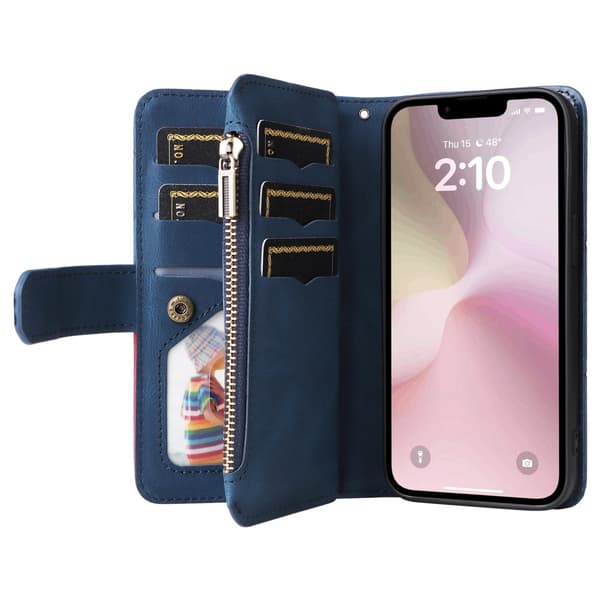 KS Plånboksfodral till iPhone 17e / 16e - Blå Blå