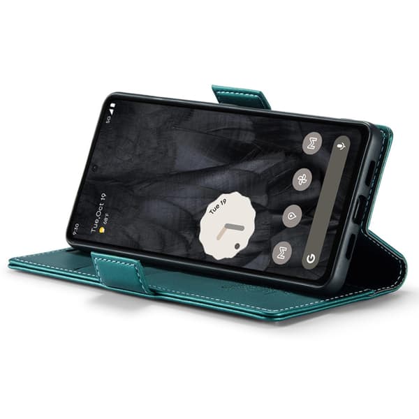 CASEME Retro Lommebok Etui for Pixel 8 Pro - Grønn Green