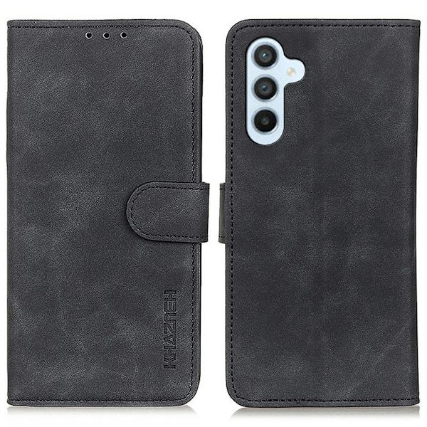 Til Samsung Galaxy A37 5G KHAZNEH retro mobildeksel Black