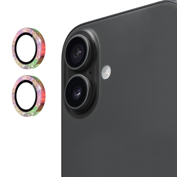 Til iPhone 17 Glitrende Kameralinsebeskytter Multicolor