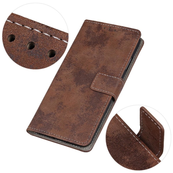 Retro Wallet Stand Case for Google Pixel 6a - Brown Brown