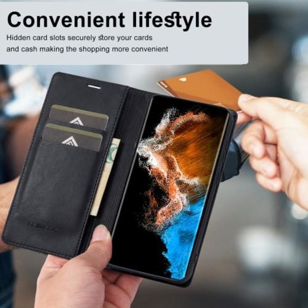 LC.IMEEKE Wallet Case Fodral Samsung Galaxy S23+ (Plus) - Svart Svart