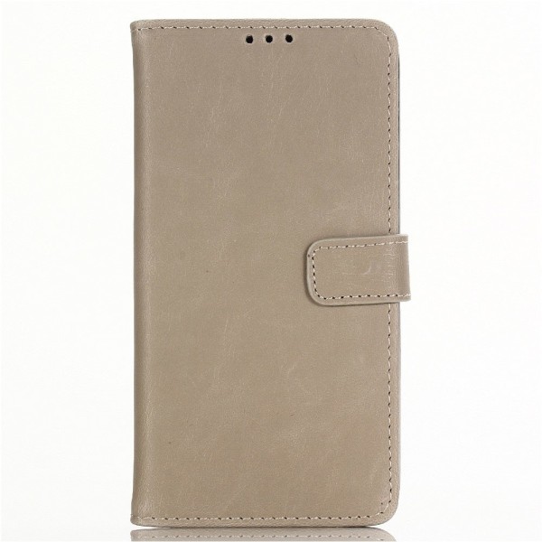Retro Style Wallet Stand Cover for OnePlus 7 - Beige Beige