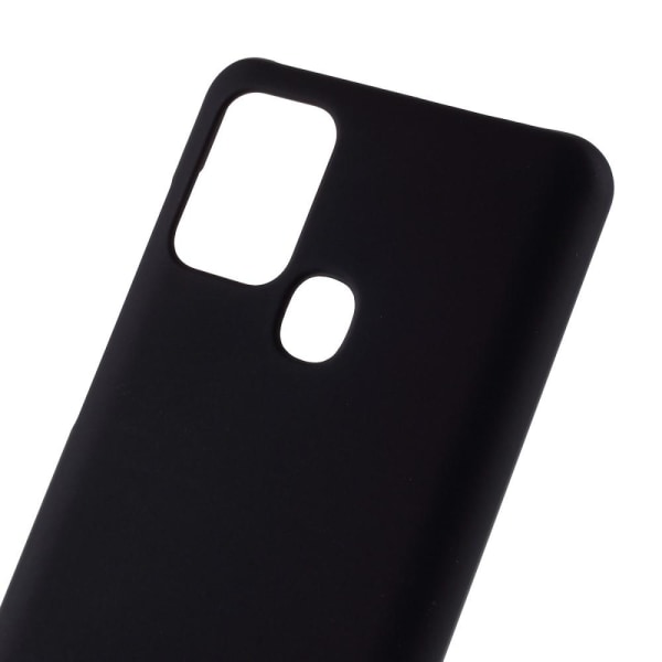 Rubberized Hard PC Shell for Samsung Galaxy A21s - Black Black