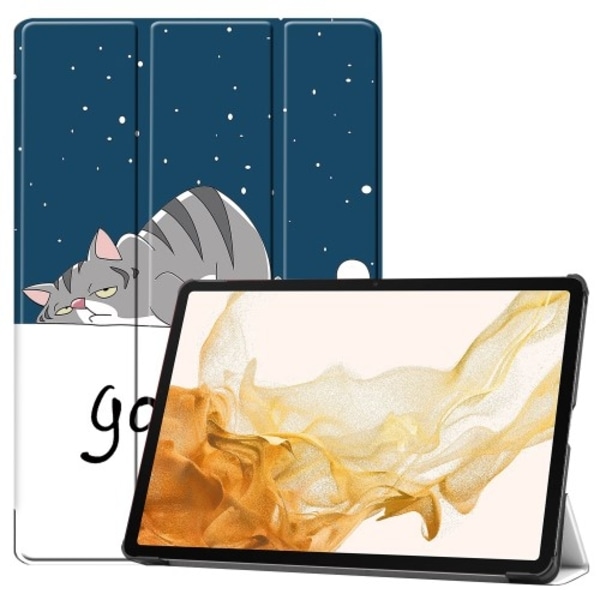 Kolmen taittotelineen älykotelo Samsung Galaxy Tab S10+ (S10 Plus) -puhelimelle Multicolor