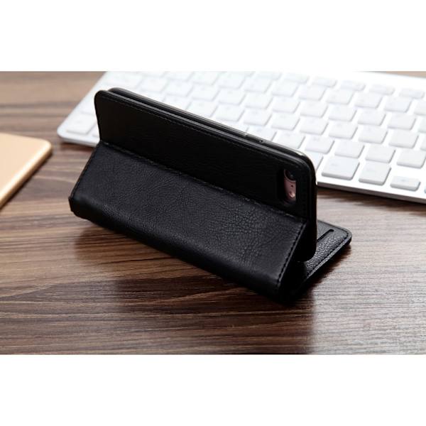 CMAI2 Litchi plånboksfodral till iPhone 7 / 8 / SE (2020) Black